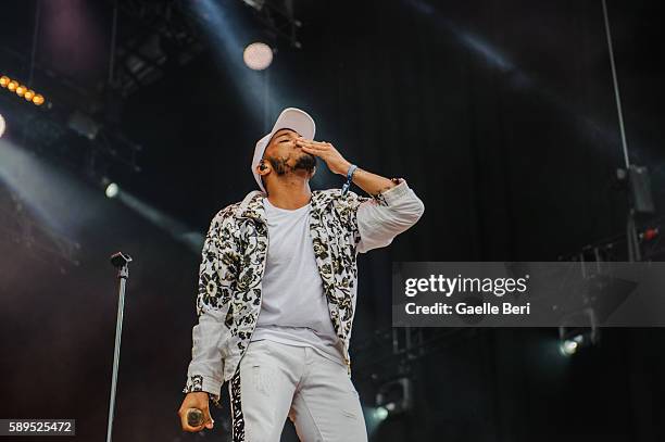 Anderson .Paak & The Free Nationals performs live at Flow Festival on August 14, 2016 in Helsinki, Finland.