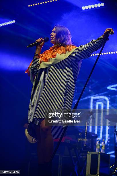 Dua Lipa performs live at Flow Festival on August 14, 2016 in Helsinki, Finland.