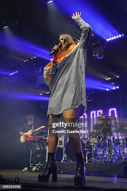 Dua Lipa performs live at Flow Festival on August 14, 2016 in Helsinki, Finland.