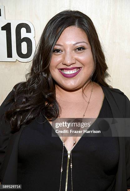 Actress Elizabeth De Razzo attends the world premiere of "Royal" and the LA premiere of "The Greasy Strangler" with a performance by Big Freedia at...