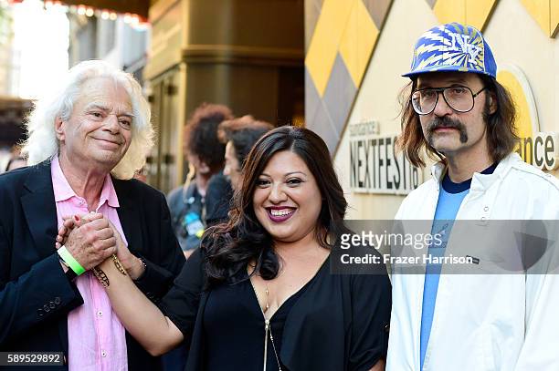 Actors Michael St. Michaels, Elizabeth De Razzo and Sky Elobar attend the world premiere of "Royal" and the LA premiere of "The Greasy Strangler"...