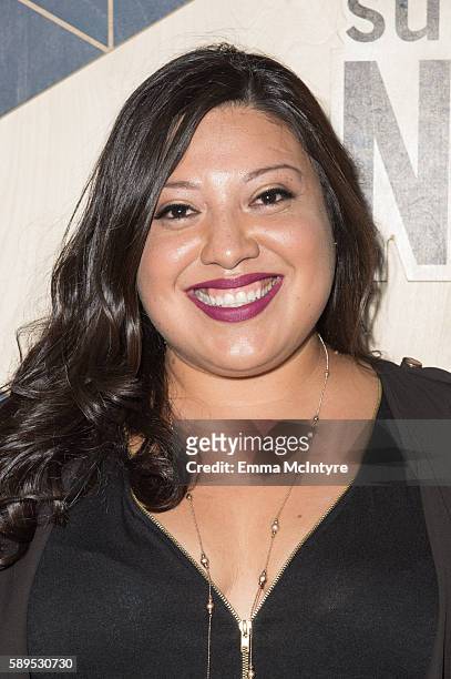 Actress Elizabeth De Razzo attends the world premiere of 'Royal' and the LA premiere of 'The Greasy Strangler' with a performance by Big Freedia at...