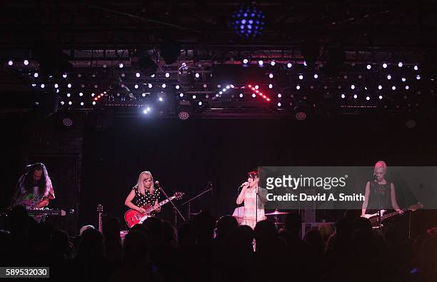 Kenny Mellman, Sara Landeau, Kathleen Hanna, and Kathi Wilcox of The Julie Ruin perform at Saturn Birmingham on August 14, 2016 in Birmingham,...