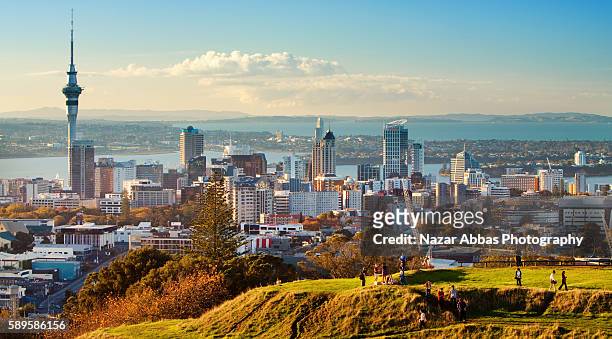 auckland skyline - auckland stock pictures, royalty-free photos & images