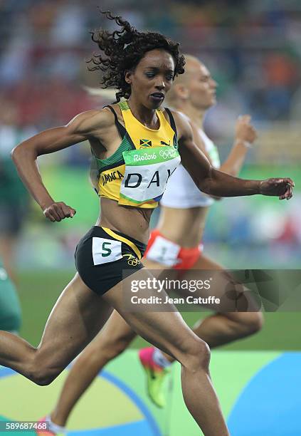 Christine Day of Jamaica in action during the women's 400m on day 8 of the Rio 2016 Olympic Games at Olympic Stadium on August 14, 2016 in Rio de...