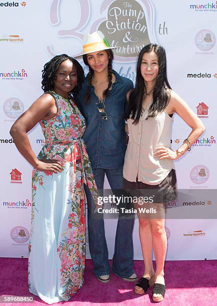 Yummy Spoonfuls founder and partner Agatha Achindu, Yummy Spoonfuls co-founder and T.V. Host Camila Alves McConaughey and american journalist and...