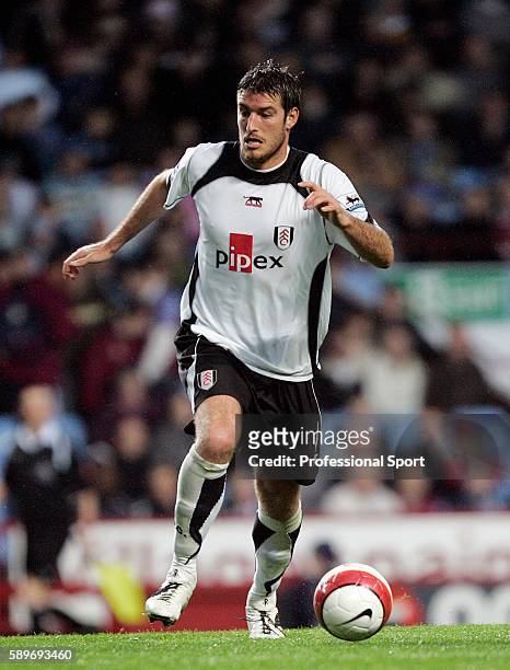 Franck Queudrue of Fulham in action during the Barclays Premiership match between Aston Villa and Fulham at Villa Park on October 21 2006 in...