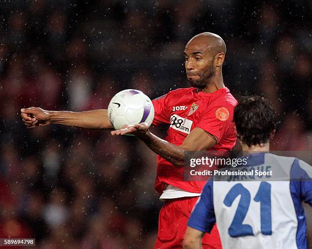 Freddie Kanoute of Sevilla in action during the UEFA Cup Final between Espanyol and Sevilla at Hampden Park on May 16, 2007 in Glasgow, Scotland.