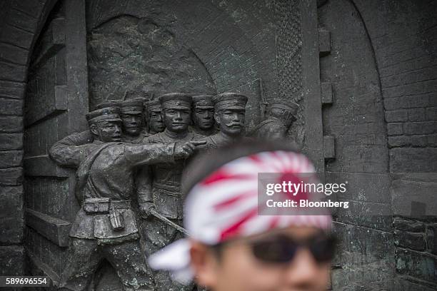 Visitors At Yasukuni Shrine On The Anniversary Of Japan's WWII..., News Photo