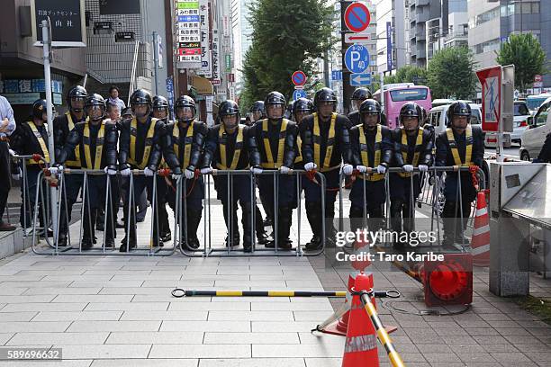 Japanese Riot Control 27 Japan Marks 71th Anniversary Of Wwii Surrender Stock Photos, High ...