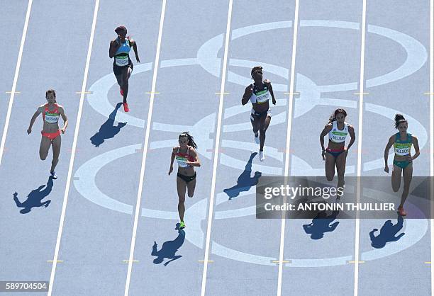 Japan's Chisato Fukushima, Bahamas's Sheniqua Ferguson, Bulgaria's Ivet Lalova-Collio, Virgin Islands's LaVerne Jones, Great Britain's Jodie Williams...