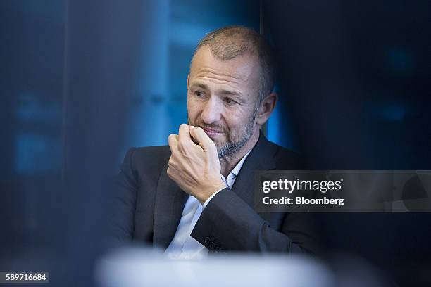 Billionaire Andrey Melnichenko, owner of EuroChem Group AG, pauses during a meeting in London, U.K., on Monday, Aug. 15, 2016. EuroChem Group AGs new...