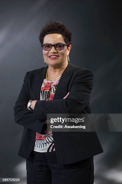 Jackie Kay attends the Edinburgh International Book Festival on August 15, 2016 in Edinburgh, Scotland. The Edinburgh International Book Festival is...