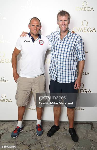 Olaf Tufte of Norway and Mahe Drysdale of New Zealand pictured at OMEGA House Rio 2016 on August 14, 2016 in Rio de Janeiro, Brazil.