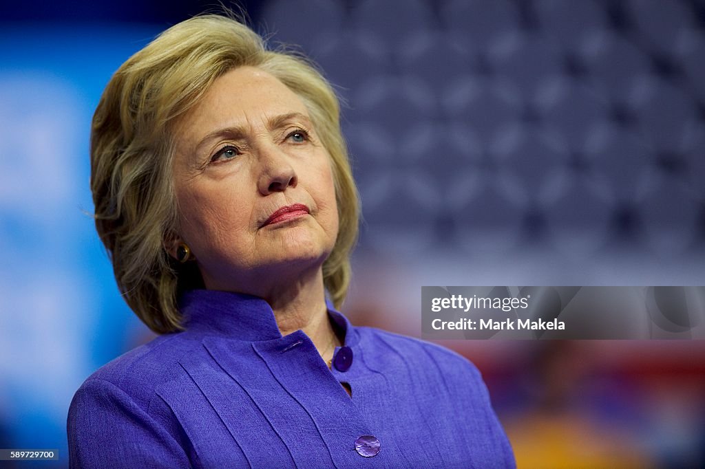 US Vice President Joe Biden Campaigns With Democratic Presidential nominee Hillary Clinton in Scranton, PA