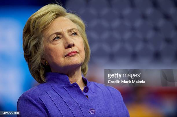 Scranton, PA Democratic Presidential nominee Hillary Clinton holds a rally with US Vice President Joe Biden at Riverfront Sports athletic facility on...