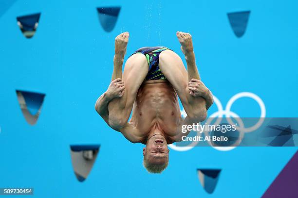 Ilia Zakharov of Russia competes in the Men's Diving 3m Springboard Preliminary Round on Day 10 of the Rio 2016 Olympic Games at Maria Lenk Aquatics...