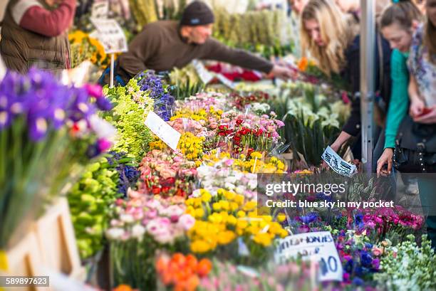 columbia road flower market - columbia road stock pictures, royalty-free photos & images