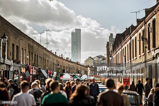 columbia road flower market - tower hamlets stockfoto's en -beelden
