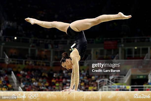 Catalina Ponor of Romania competes in the Balance Beam Final on day 10 of the Rio 2016 Olympic Games at Rio Olympic Arena on August 15, 2016 in Rio...