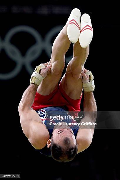 Tomas Gonzalez of Chile competes in the Men's Vault Final on day 10 of the Rio 2016 Olympic Games at Rio Olympic Arena on August 15, 2016 in Rio de...