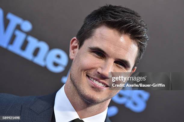 Actor Robbie Amell arrives at the premiere of EuropaCorp's 'Nine Lives' at TCL Chinese Theatre on August 1, 2016 in Hollywood, California.