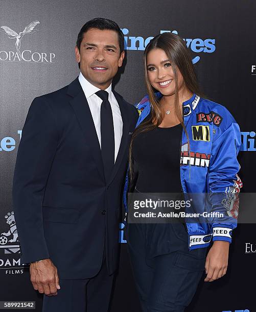 Actor Mark Consuelos and daughter Lola Grace Consuelos arrive at the premiere of EuropaCorp's 'Nine Lives' at TCL Chinese Theatre on August 1, 2016...