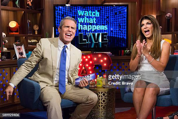 Pictured : Andy Cohen and Teresa Giudice --