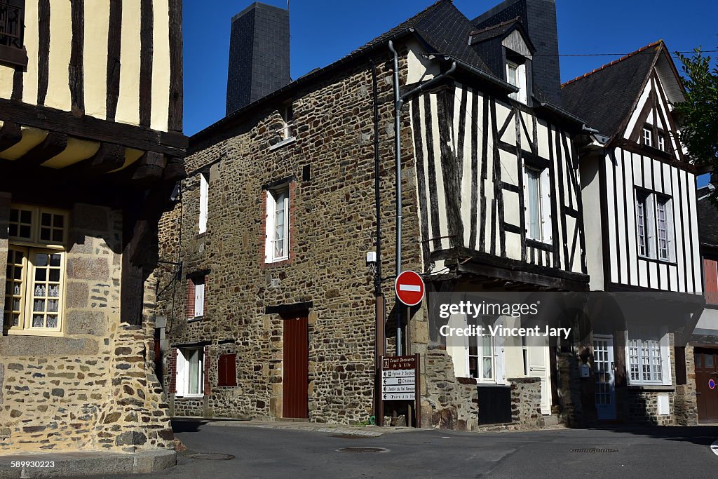 Timbered house at Fougeres city