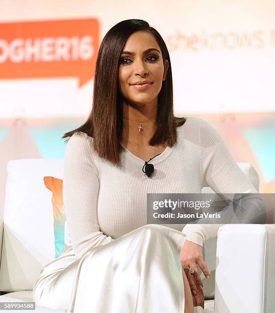 Kim Kardashian attends the #BlogHer16 Experts Among Us conference at JW Marriott Los Angeles at L.A. LIVE on August 5, 2016 in Los Angeles,...