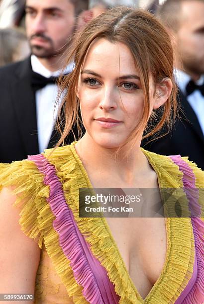 Riley Keough attends the 'American Honey' premiere during the 69th annual Cannes Film Festival at the Palais des Festivals on May 15, 2016 in Cannes,...