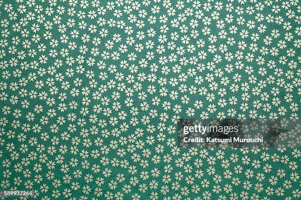 japanese paper cherry pattern - japanese flowers stock pictures, royalty-free photos & images