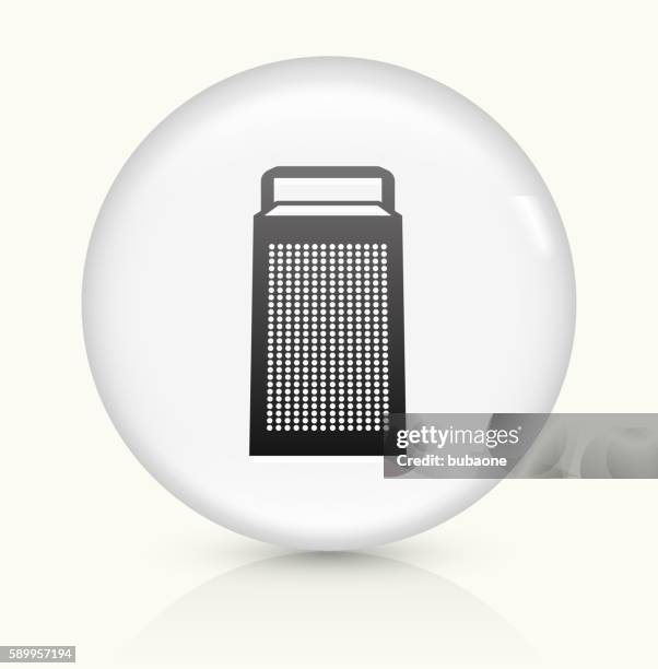 grinder icon on white round vector button - grinding stock illustrations