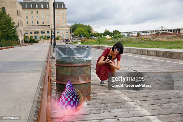 Playing Mobile Games On The Street