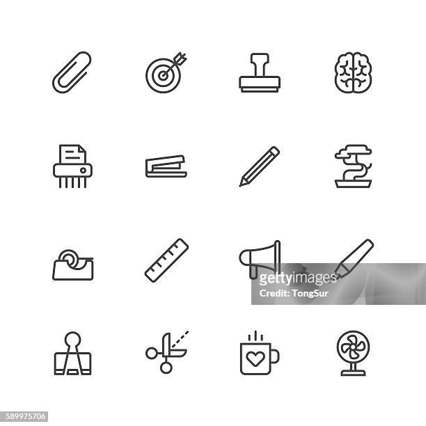 office tools icons - clip stock illustrations