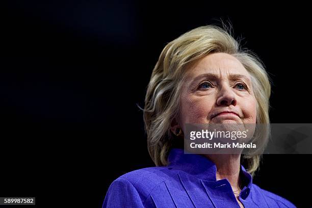 Democratic Presidential nominee Hillary Clinton holds a rally with Vice President Joe Biden at Riverfront Sports athletic facility on August 15, 2016...