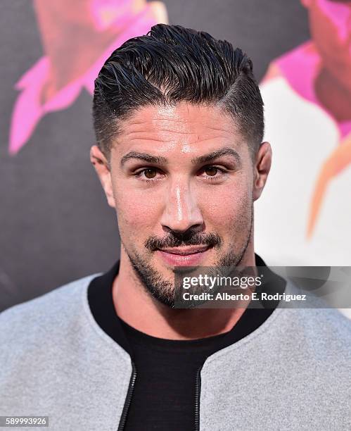 Mixed Martial Artist Brendan Schaub attends the premiere of Warner Bros. Pictures' "War Dogs" at TCL Chinese Theatre on August 15, 2016 in Hollywood,...