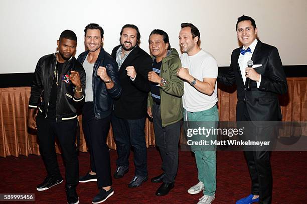 Actor/singer Usher Raymond, actor Edgar Ramirez, director Jonathan Jakubowicz, former professional boxer Roberto Duran, producer Jay Weisleder, and...