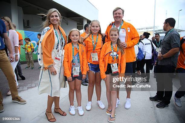 Queen Maxima of the Netherlands, King Willem-Alexander of the Netherlands and their daughters, Princess Ariane, Princess Catharina-Amalia, Princess...