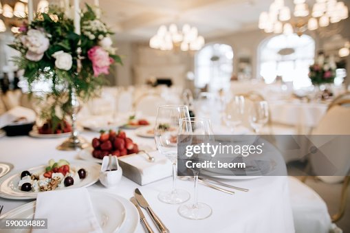 Restaurant table with food Restaurant table with food