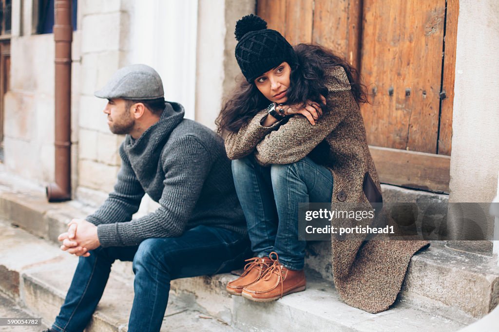 Young couple having relationship difficulties