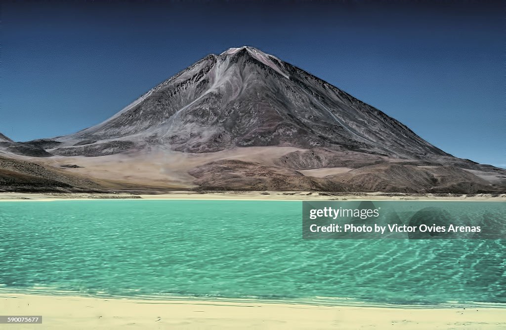 Laguna Verde and Licancabur Volcano