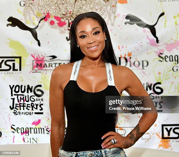 Mimi Faust attends Young Thugs 25th Birthday and PUMa Campaign on August 15, 2016 in Atlanta, Georgia.