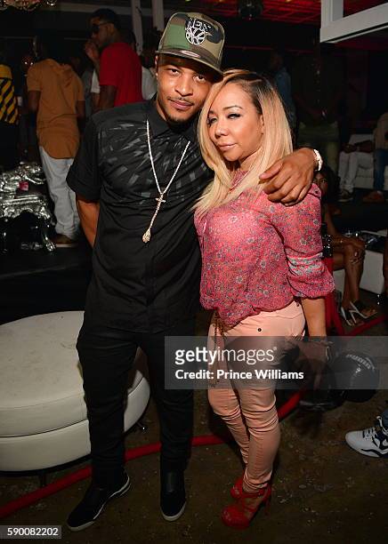 And Tameka 'Tiny' Harris attend young thugs 25th birthday and PUM Campaign on August 15, 2016 in Atlanta, Georgia.