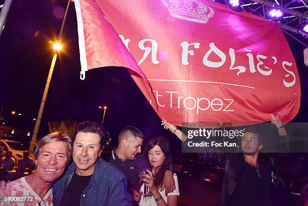 Chef Yvan Zaplatilek and Vincent Martin Founder of Tsar FolieÕs Club attend the the the Tsar FolieÕs Club Saint Tropez Party on August 15, 2016 in...