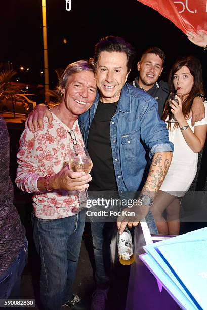 Chef Yvan Zaplatilek and Vincent Martin Founder of Tsar FolieÕs Club attend the the the Tsar FolieÕs Club Saint Tropez Party on August 15, 2016 in...