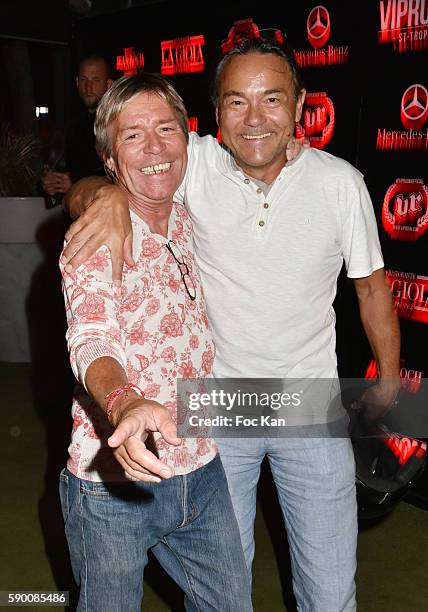 Chef Yvan Zaplatilek and a guest attend the VIP Room Saint Tropez Party on August 15, 2016 in Saint-Tropez, France.