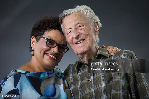 John and Jackie Kay attends the Edinburgh International Book Festival on August 16, 2016 in Edinburgh, Scotland. The Edinburgh International Book...