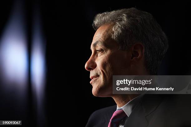 Chicago Mayor Rahm Emanuel at City Hall during his interview for 'The Presidents' Gatekeepers," about former White House Chiefs of Staff, October 28...