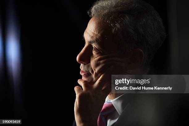 Chicago Mayor Rahm Emanuel at City Hall during his interview for 'The Presidents' Gatekeepers," about former White House Chiefs of Staff, October 28...